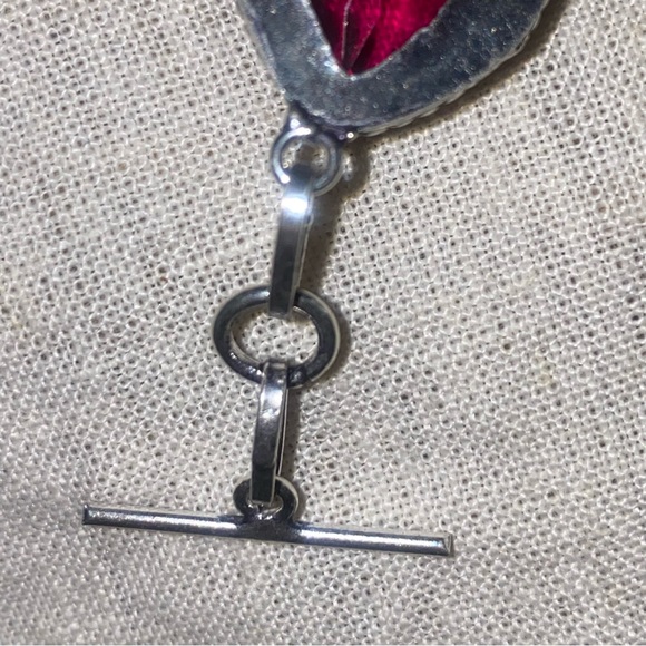 Raspberry Red Quartz heart multi-gem handcrafted Bracelet - Picture 11 of 12